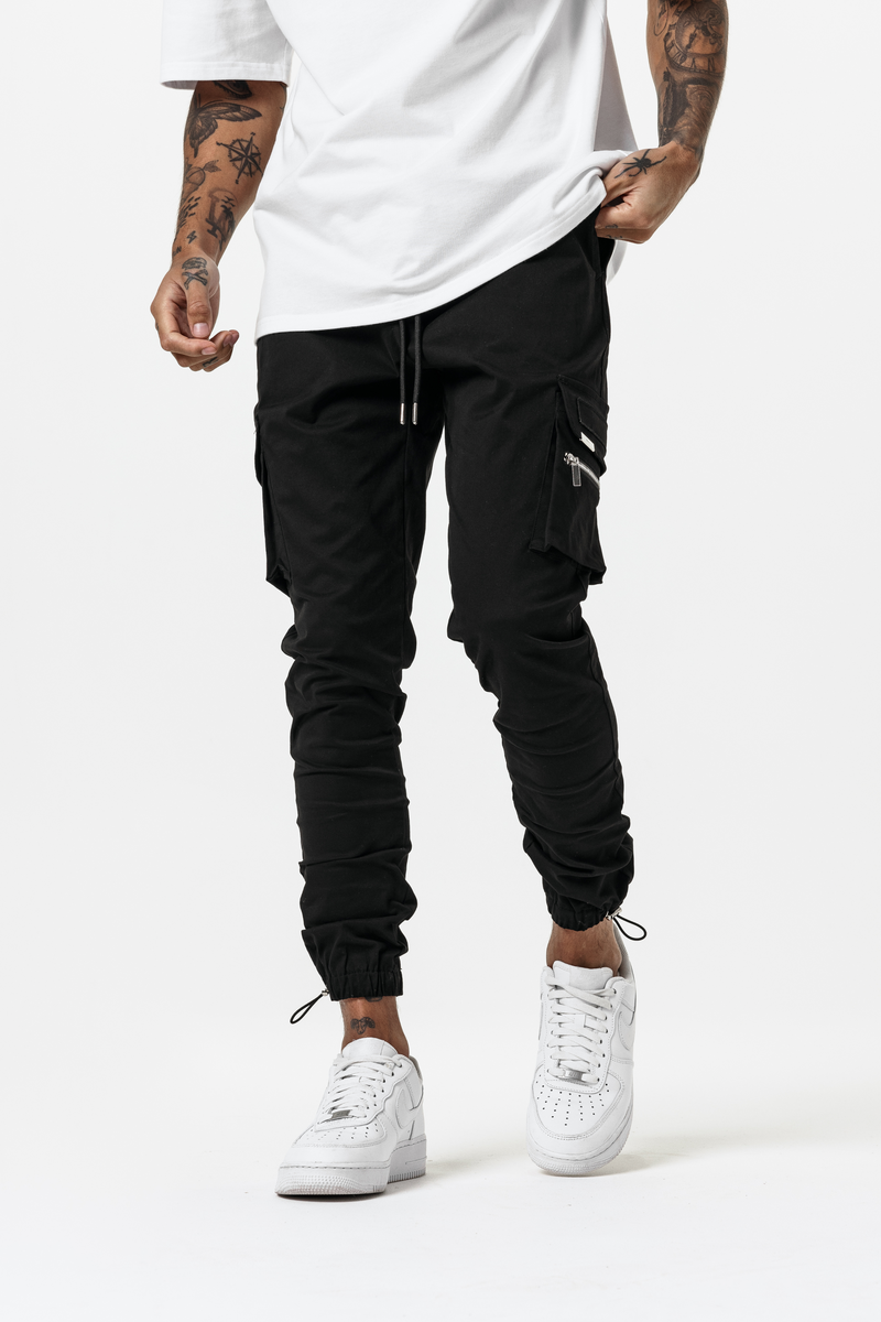 DRAW STRING CARGOS - BLACK